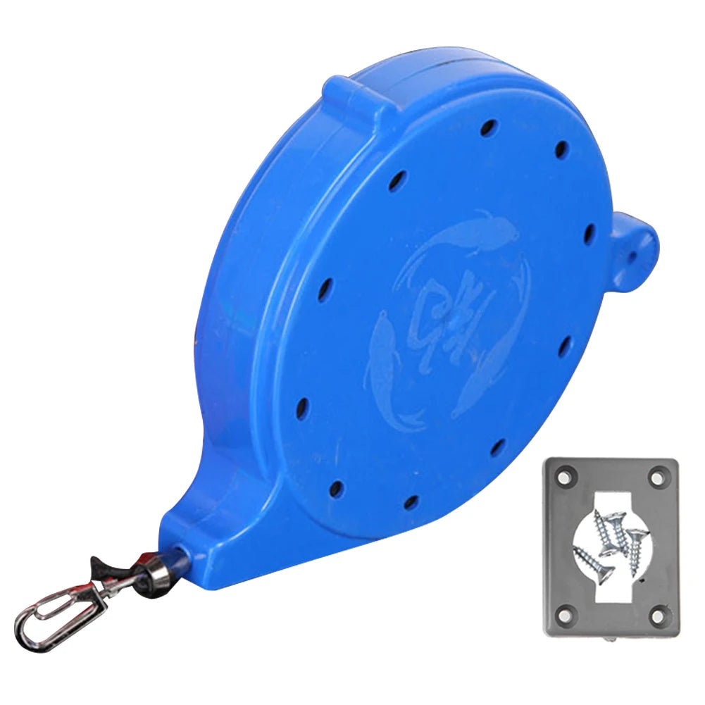 20/40M Fishing Rods Lanyard Tether Safety Line Stainless Steel Spring Sautomatic Fish Slipping Safety Device with Non-Slip Clamp