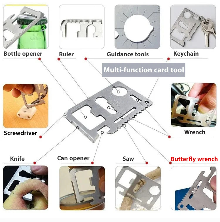 Sos Wilderness Survival Equipment Camping Outdoor Multi-functional Tool Set Adventure Self-defense First Aid Kit Multitool