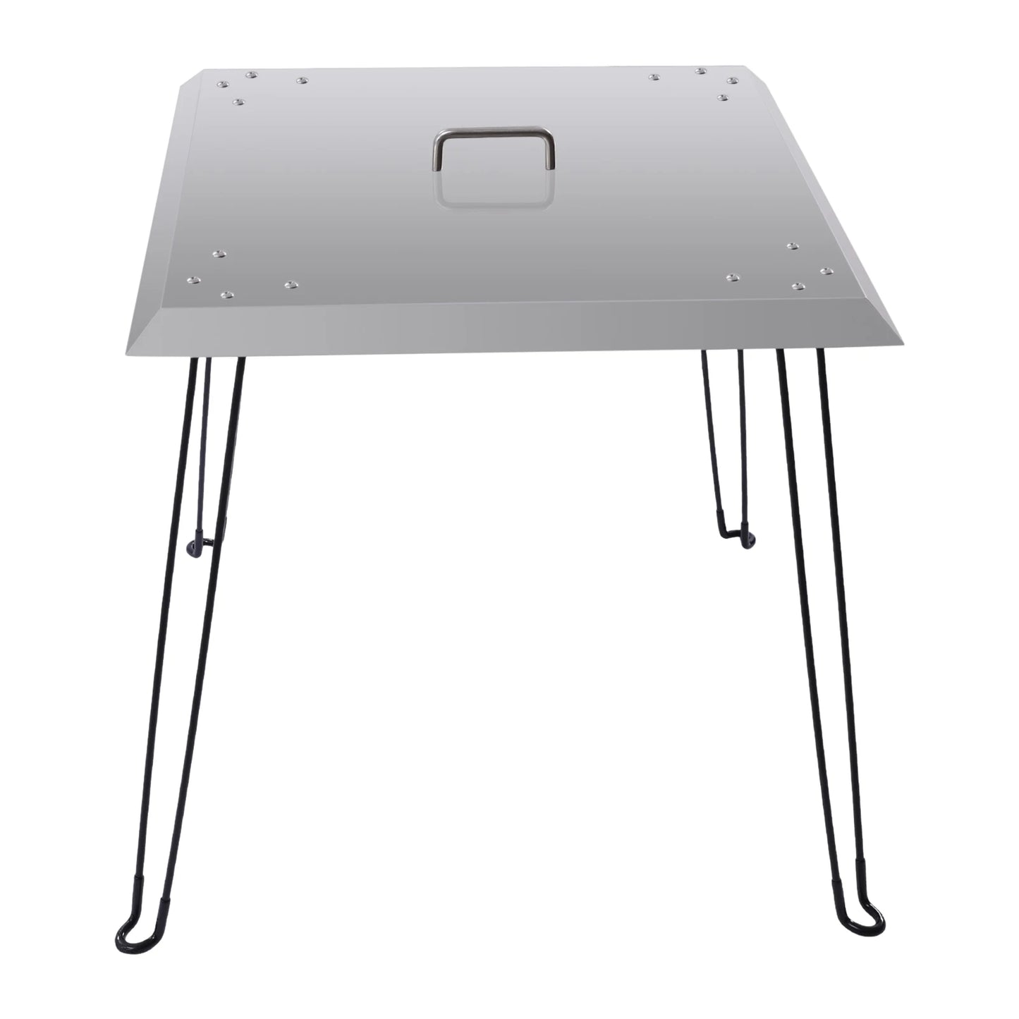 Fire Heat Deflector Outdoor Stainless Steel Fire Pits Cover Camping Fire Deflector Table Smokeless Fire Pits