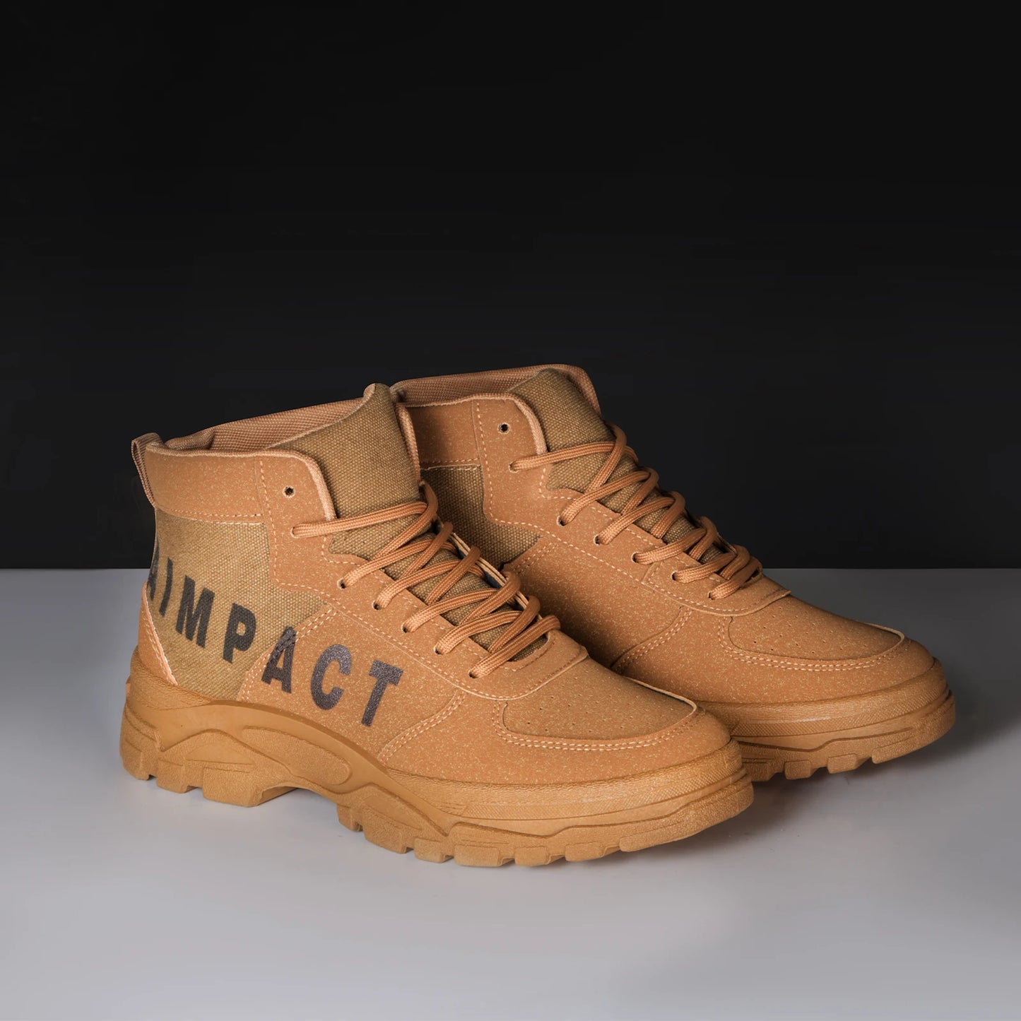 Men's Tactical Hiking Boots Leather/Canvas Outdoor Shoes, Wear-Resistant Hunting Sneakers for Mountain Trekking & Daily Walking