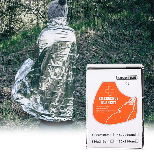 Emergency Blanket Reflective Survival Blanket Waterproof Emergency Rescue Heat Preservation Blanket for Outdoors Camping Hiking