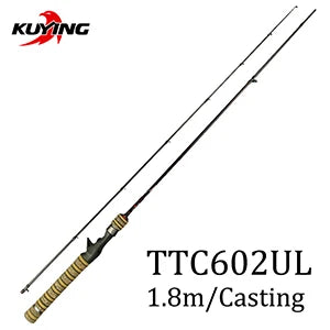 KUYING TETON 1.56m 1.8m 1.86m 1.9m 1.92m 1.98m Super Ultra Soft Light Baitcasting Casting Spinning Lure Fishing Rod Pole Combo
