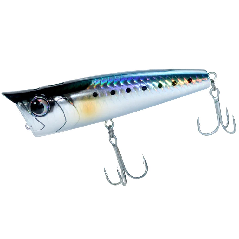 Floating Fishing Lure with Hook Topwater Bubble Baits 3D Eyes Minnow Popper Crank Baits for Freshwater Saltwater Surface Fishing