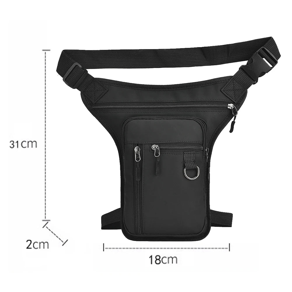 Tactical Travel Bag Waterproof Motorcycle Waist Leg Bag Men Hip Bum Pack Leg Side Bag Ride Bags Outdoor Casual Fanny Pack Bag