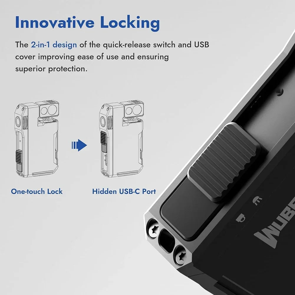 For WUBEN G5 400Lumens Portable Pocket Mini Light EDC Keychain Flashlight Waterproof Torch 180° Rotating Head For Outdoor Campin