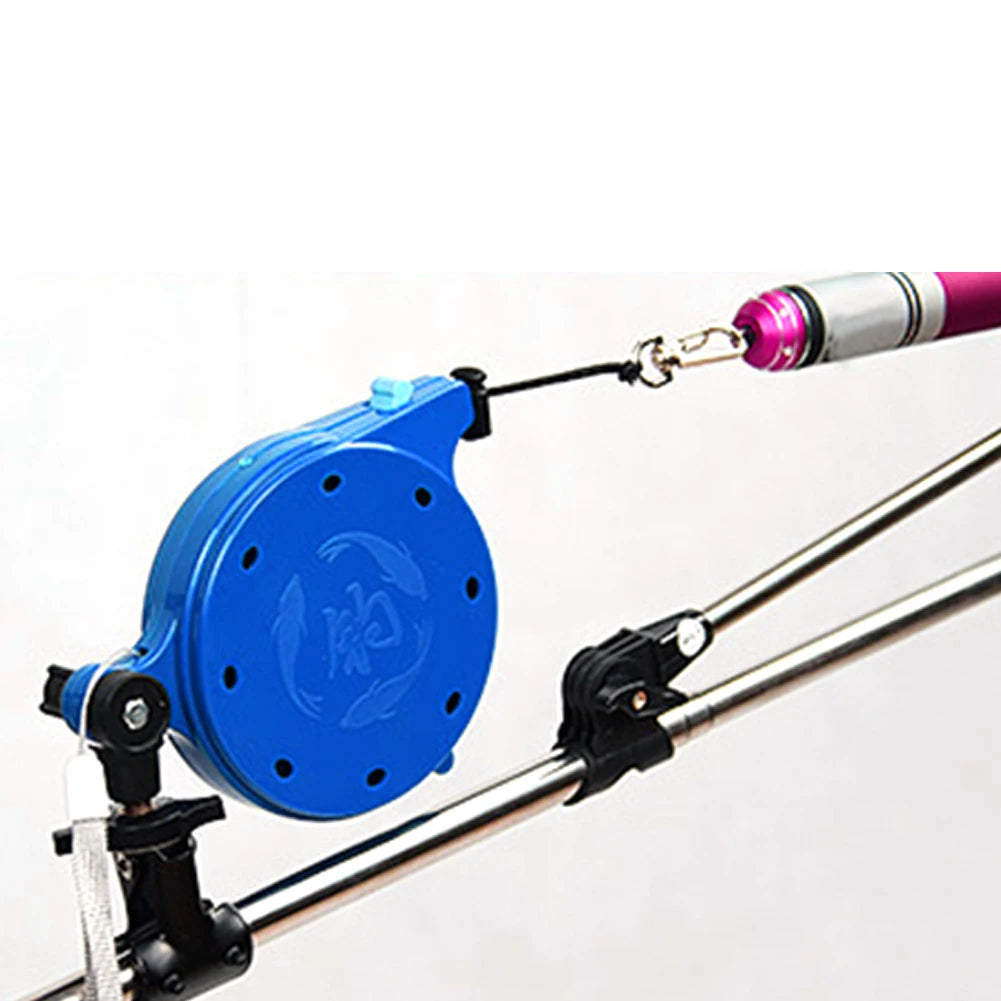 20/40M Fishing Rods Lanyard Tether Safety Line Stainless Steel Spring Sautomatic Fish Slipping Safety Device with Non-Slip Clamp
