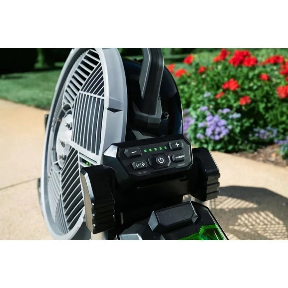 High quality - Portable Misting Fan, Outdoor Electric 18" 5 Speed Fan, Battery and Charger Not Included,Black - Free Delivery