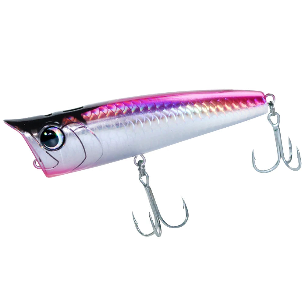Floating Fishing Lure with Hook Topwater Bubble Baits 3D Eyes Minnow Popper Crank Baits for Freshwater Saltwater Surface Fishing