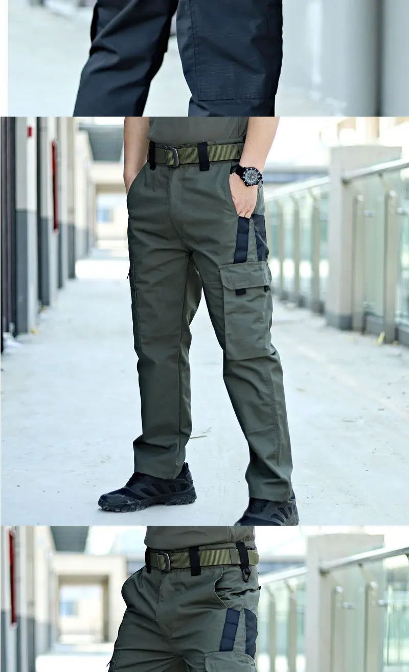 New Tactical Work Pants Men Outdoor Cargo Trousers Multi-pocket Waterproof Pant Autumn Spring Outdoor Workwear Hiking Trousers