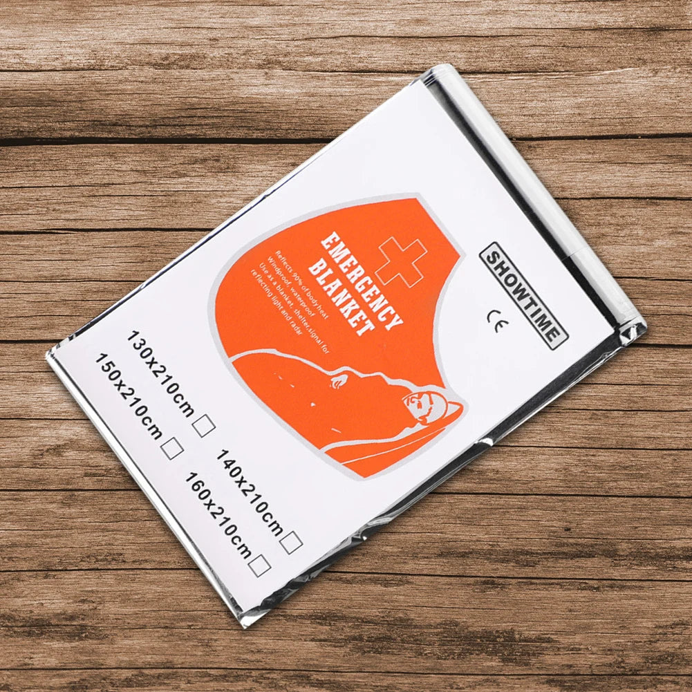 Emergency Blanket Reflective Survival Blanket Waterproof Emergency Rescue Heat Preservation Blanket for Outdoors Camping Hiking