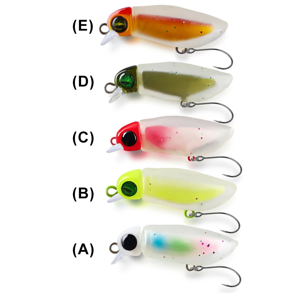1-30pcs Insect Micro Soft Plastic Bait Trout Spinner Crank Bait Mini Floating Trout Lure Artificial Wobblers For Perch 5color