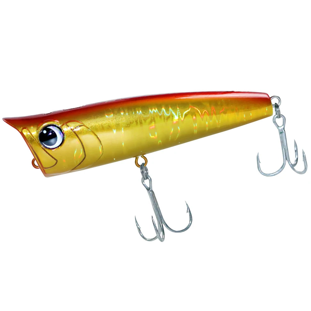 Floating Fishing Lure with Hook Topwater Bubble Baits 3D Eyes Minnow Popper Crank Baits for Freshwater Saltwater Surface Fishing