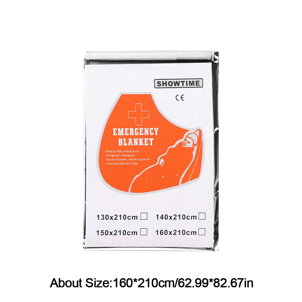 Emergency Blanket Reflective Survival Blanket Waterproof Emergency Rescue Heat Preservation Blanket for Outdoors Camping Hiking