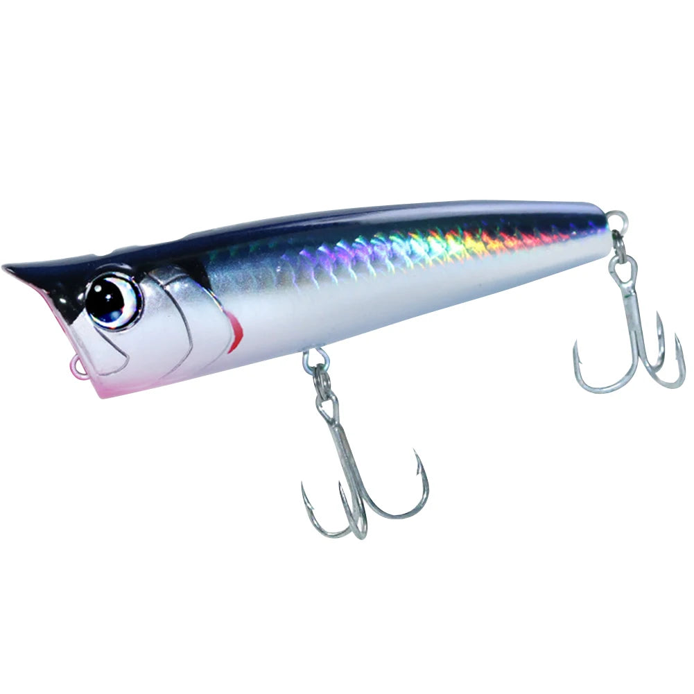 Floating Fishing Lure with Hook Topwater Bubble Baits 3D Eyes Minnow Popper Crank Baits for Freshwater Saltwater Surface Fishing
