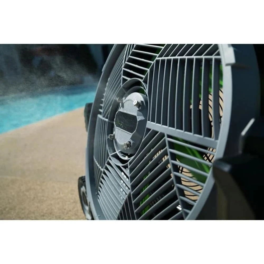 High quality - Portable Misting Fan, Outdoor Electric 18" 5 Speed Fan, Battery and Charger Not Included,Black - Free Delivery