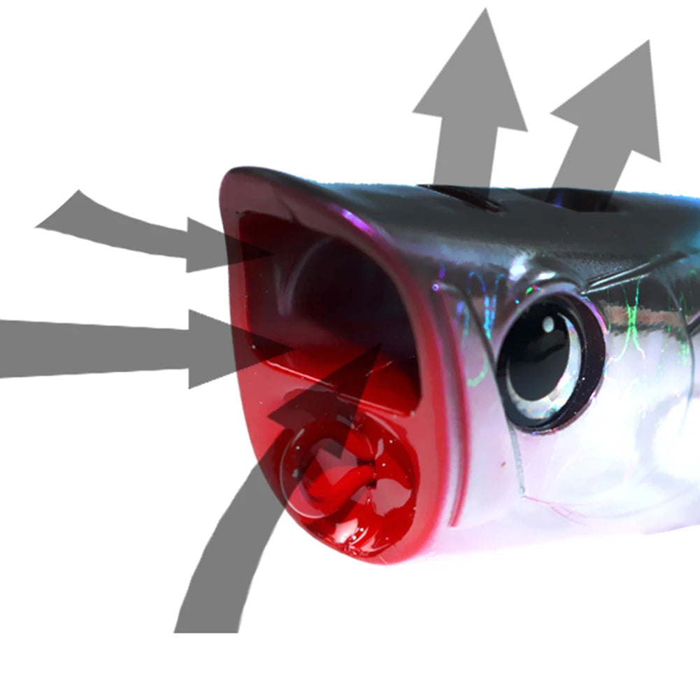 Floating Fishing Lure with Hook Topwater Bubble Baits 3D Eyes Minnow Popper Crank Baits for Freshwater Saltwater Surface Fishing